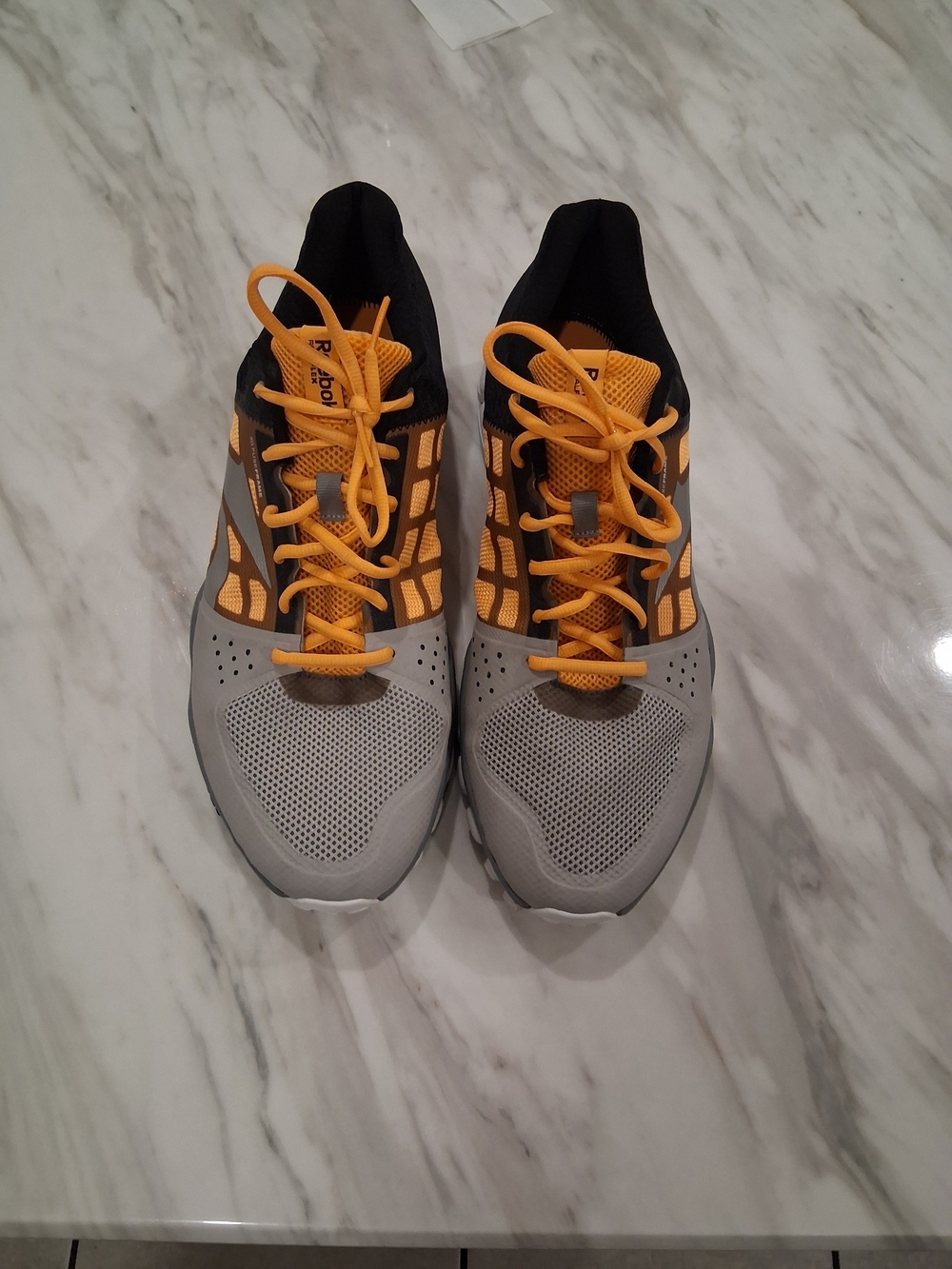 Reebok Gray and Yellow Athletic Sneakers Sz 13(pre Loved)